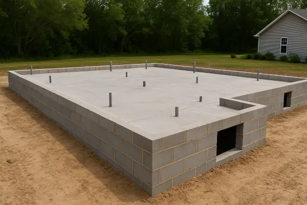 a finished concrete foundation for a new house from Mr. Concrete Construction San Antonio in Cibolo, TX - Cibolo TX a finished concrete foundation for a new house from Mr. Concrete Construction San Antonio in Cibolo, TX - Cibolo TX