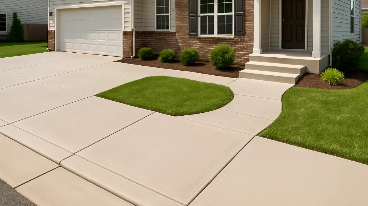 a concrete porch and sidewalk from Mr. Concrete Construction San Antonio in San Antonio, TX - Concrete Walkways