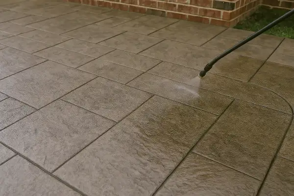 a stamped concrete being sprayed from Mr. Concrete Construction San Antonio in San Antonio, TX - Concrete Walkways a stamped concrete being sprayed from Mr. Concrete Construction San Antonio in San Antonio, TX - Concrete Walkways