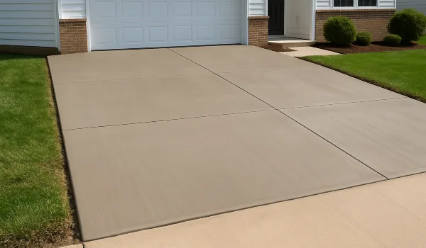 a brand new concrete driveway from Mr. Concrete Construction San Antonio in San Antonio, TX - Garage Concrete Floors