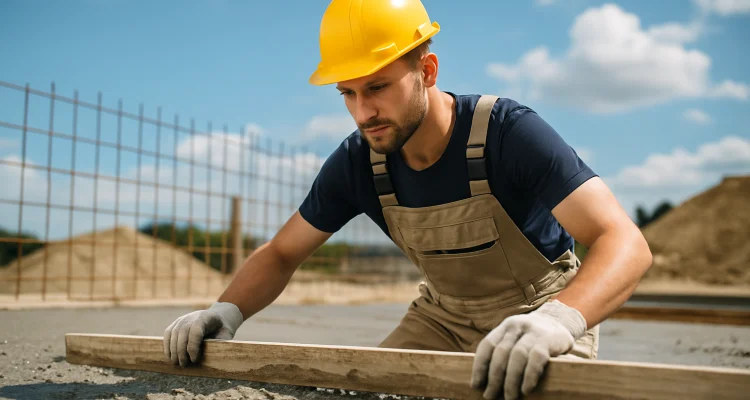 a male concrete worker spreading fresh cement on rebared ground from Mr. Concrete Construction San Antonio in Helotes, TX - Helotes TX